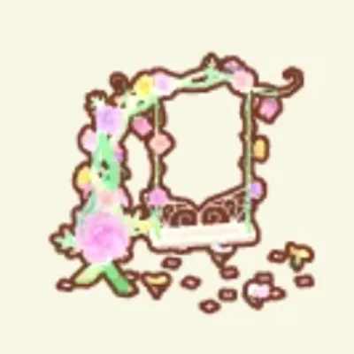 パステルフラワーなブランコの画像