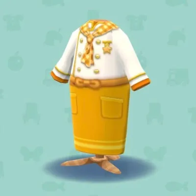 シェフのコックコート・イエローの画像
