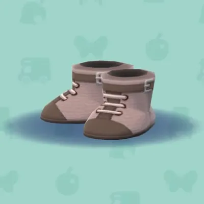 ベルトつきブーツ・グレーの画像