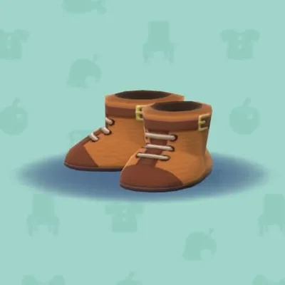 ベルトつきブーツ・ブラウンの画像