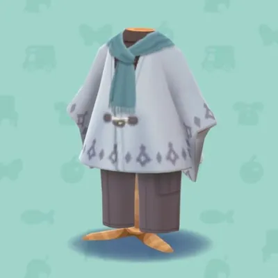 ポンチョコーデ・ブルーの画像