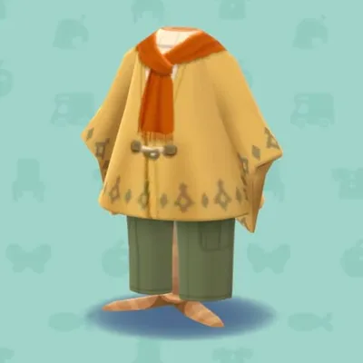 ポンチョコーデ・イエローの画像