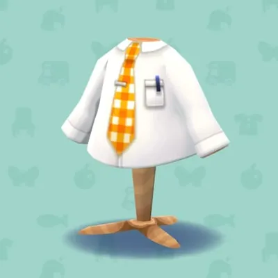 ネクタイつきワイシャツ・イエローの画像