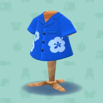 ハイビスカスがらのアロハの画像