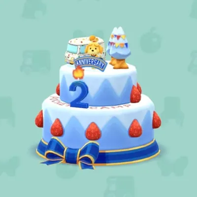 2しゅうねんのケーキの画像