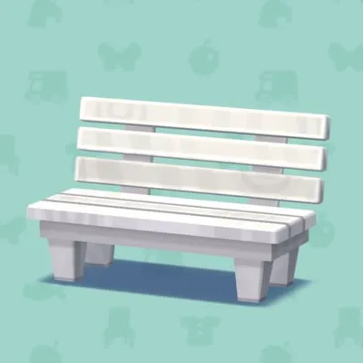 しろいベンチの画像