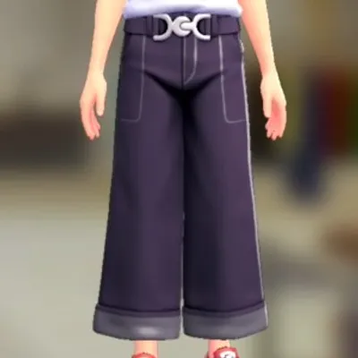 ワイドパンツセット - パープル パープルの画像