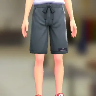 スウェットハーフパンツ - フォグブルーの画像