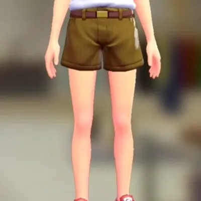 ショートパンツセット - ブラウン ボルドーの画像