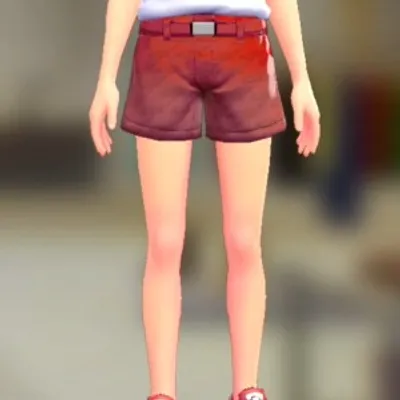 ショートパンツセット - ビビッドレッド ビビッドレッドの画像