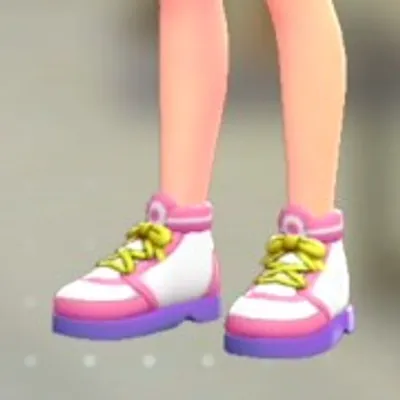 ハイカットスニーカー - ピンクの画像