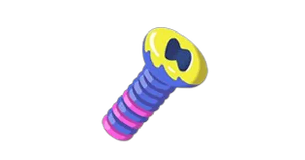 カラフルなネジの画像