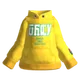 フードレスパーカー イエロー